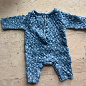 Old Navy quilted blue one piece jumpsuit